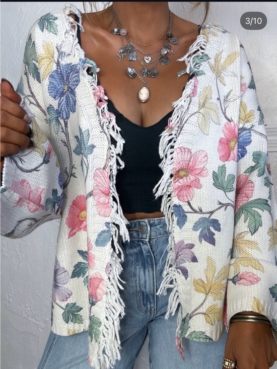 POL Sweaters - POL Wildflower Fringe Cardigan